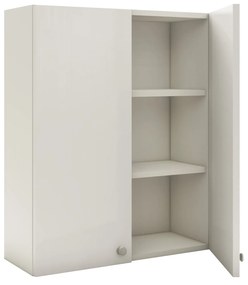 Corp haaus Zaria, Suspendat, 2 Usi, Alb lucios/Alb, MDF, L 60 x l 22 x H 72 cm