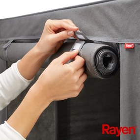 Șifonier gri din material textil 105x161 cm – Rayen