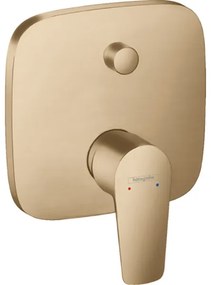 Baterie cada dus Hansgrohe, Talis E, parte vizibila, montaj pe perete, bronz periat