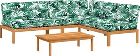 vidaXL Set canapele de grădină cu perne din paleți 4 piese lemn acacia