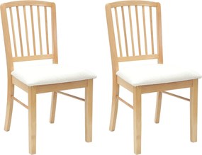 vidaXL Scaune de dining 2 pcs natural 50 x 52,5 x 91 cm