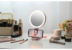 Immax 09102L - Oglindă cosmetică dimabilă LED CCT SWEET, 3W/5V, roz