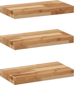 vidaXL Rafturi suspendate 3 buc. 60x20x4 cm lemn masiv acacia netratat
