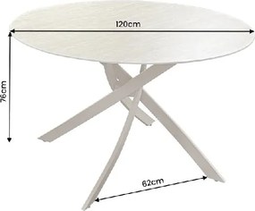Masa rotunda cu blat din ceramica ALPINE 120cm