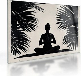 Tablou pe sticlă - Yoga (70x50 cm)