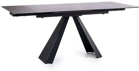 Masa extensibila Salvadore Ceramic II CORSO GREY/negru mat L120-180 cm