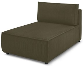 Modul pentru canapea verde deschis cu tapițerie din catifea reiată (cu colț variabil) Nihad modular – Bobochic Paris