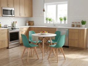 Scaun verde KITO cu picioare din fag