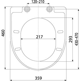 Capac wc soft close alb Alcaplast 67 460x359 mm