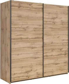 Dulap TETRIX, stejar wotan, PAL, cu 2 usi, 183x60x196 cm