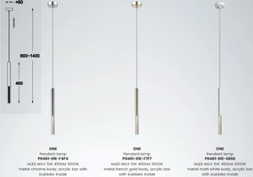Pendul LED design minimalist One, alb P0461-01E-S8S8 ZL