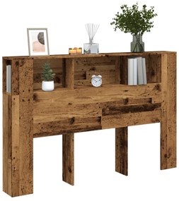 vidaXL Tăblie pat cu dulap lemn vechi 160x18,5x103,5 cm lemn prelucrat