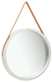 Oglinda de perete cu o curea, 60 cm, argintiu 1, Argintiu,    60 cm
