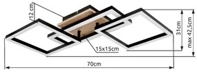 Plafonieră LED Globo 67284-24 BOSSY LED/24W/230V