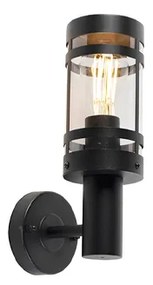 Lampă de perete modernă pentru exterior neagră IP44 - Gleam
