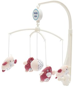 Baby Mix Carusel pentru pătuț Krtečci, roz