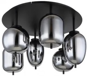 Plafoniera moderna 6 becuri E14 Blacky 15345-6D Globo