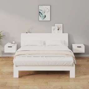 811377 vidaXL Noptiere de perete, 2 buc., alb, 34x30x20 cm