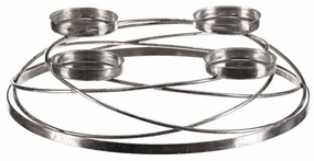 Sfeșnic de Advent Kruhy, argintiu, metal, diametru35 cm