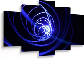 Tablou cu spirale albastre (150x105 cm)