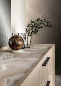 Comodă lemn masiv Sable cu 3 sertare, 150 × 51 × 78 cm