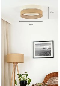 Brilagi - Plafonieră LED ROYAL YUTE 24W 230V, Ø45 cm, bej/crem