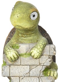 Outsunny Figurină de Grădină "Broască Țestoasă Mică", Decorațiune de Grădină, rezistentă la intemperii, inclusiv lumină solară | Aosom Romania