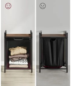 Coș pentru rufe REX maro/negru