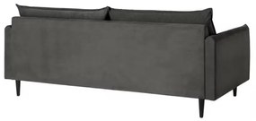 Canapea gri închis cu tapițerie din catifea 203 cm Juli – Ropez