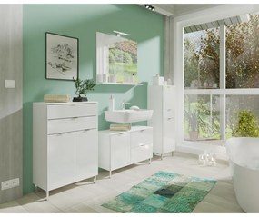 Oglindă de perete cu led/cu raft 76x75 cm – Germania