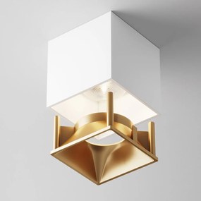 Spot LED aplicat, plafoniera dimabil design tehnic Alfa alb 7x7cm, 4000K