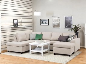 Colțar Scandinavian Choice C170Negru, Beige, 283x199x80cm, Picioare: Plastic