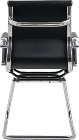 RESIGILAT - Scaun sedinta si sala vizitatori din piele eco OFF 806 negru