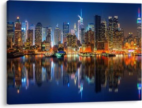 Tablou cu Manhattan noaptea (70x50 cm)