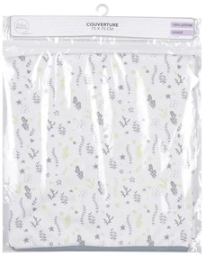 Pătură pentru copii albă-gri din bumbac 75x75 cm Ocean – Bébé Douceur