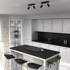 Spot PRESTON 2xGU10/40W/230V negru