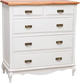 Comoda, L100 45 H106 cm, alb antic natur antic, , lemn masiv