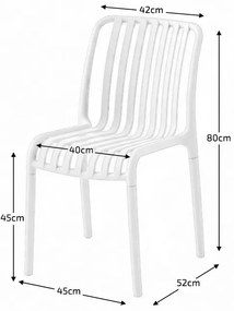 Scaun din plastic TREGO, antracit