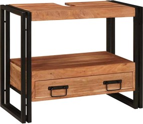 vidaXL Dulap pentru toaletă Maro 71 x 33 x 58 cm Lemn Solid de Acacia