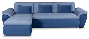 Coltar Extensibil Stanga Novara, Albastru, 309 x 172 x 90 Cm
