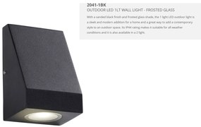 Aplica perete LED de exterior IP44 Down 2041-1BK SRT