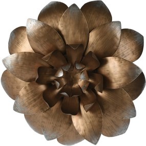 Decor de perete din metal Floare I, diametru 35 cm