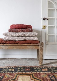 Covor din iută țesut manual cu model geometric kilim, 120×180 cm, „Jopf"