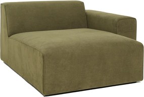 Modul pentru canapea verde din catifea reiată (partea dreaptă) Sting - Scandic