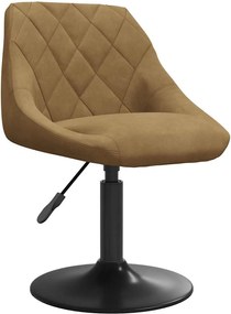 vidaXL Scaun de masă, maro, catifea