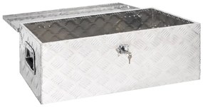Cutie de depozitare, argintiu, 80x39x30 cm, aluminiu Argintiu, 80 x 39 x 30 cm, 1