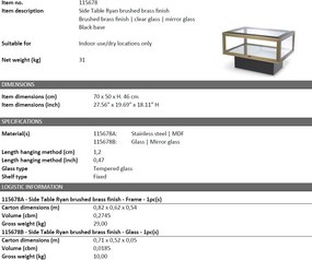Masuta/ Vitrina pentru prezentarea cartilor sau obiectelor decorative Ryan