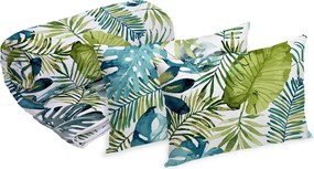 Set Alcam 2 perne microfibra 50x70 cm si pilota matlasata 220x200 cm, Jungle