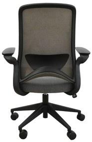 Ergodynamic Dolphin Black Grey - scaun de birou cu brate rabatabile
