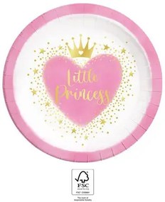 Prințese Little Princess Farfurie de hârtie 8 buc 23 cm FSC